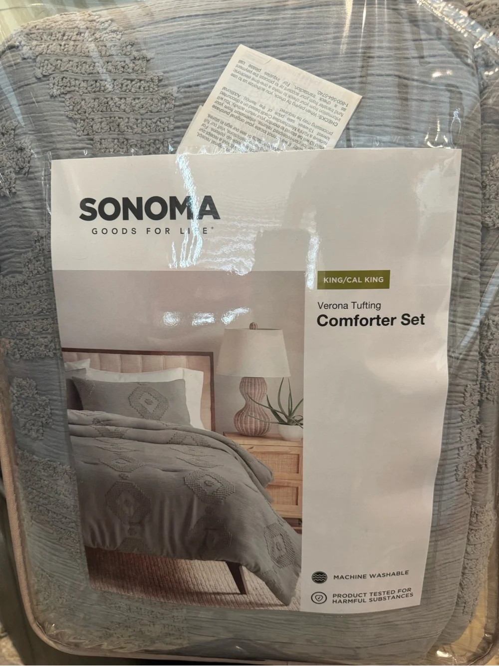 New Sonoma Sage Green Textured Comforter Set Verona Tufted Shams